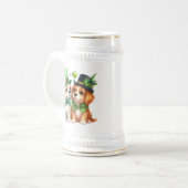 Chope À Bière Chiens mignons design St. Patrick-67538 (Devant gauche)