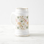 Chope À Bière Chinoiserie Elegant Lotus Flowers Gold Pink (Devant gauche)
