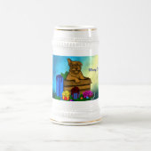 Chope À Bière Chiot dans une boîte, Joyeux Noël (Centre)