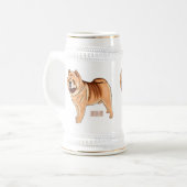 Chope À Bière Chow Chow dog cartoon (Devant gauche)