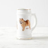 Chope À Bière Chow Chow dog cartoon (Devant droit)