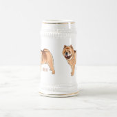 Chope À Bière Chow Chow dog cartoon (Centre)