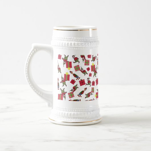 Chope À Bière Christmas Elves stein (Gauche)