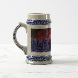 Chope À Bière ciel d'hiver violet