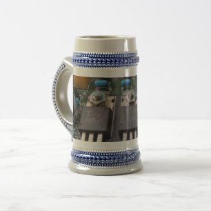 Chope À Bière Circuit gris/bleu Stein de 22 oz