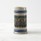 Chope À Bière Circuit gris/bleu Stein de 22 oz (Centre)
