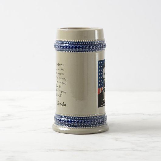 Chope À Bière Citation d'Abraham Lincoln Gettysburg (Centre)