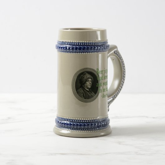 Chope À Bière Citation de bière de Franklin (Devant droit)