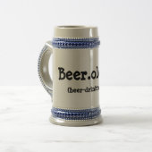 Chope À Bière Citation drôle Stein de Beer.ologist (Devant gauche)