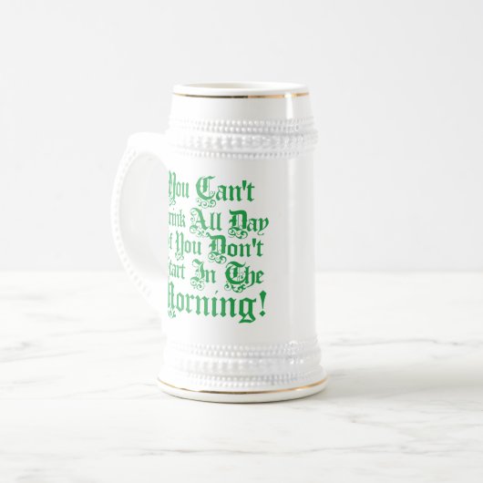 Chope À Bière Citation potable d'Irlandais drôle (Devant gauche)