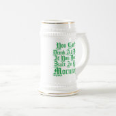 Chope À Bière Citation potable d'Irlandais drôle (Devant droit)