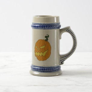 Chope À Bière Citrouille de Halloween buvant Stein