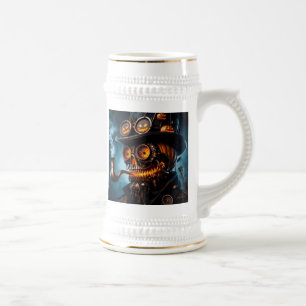 Chope À Bière Citrouille Jack-O-Lantern Steampunk Gothique Hallo