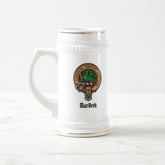 Chope À Bière Clan MacBeth Crest Beer Stein (Gauche)
