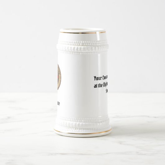 Chope À Bière Clan MacFarlane Crest sur Red Tartan (Centre)