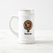 Chope À Bière Clan MacFarlane Crest sur Red Tartan (Gauche)