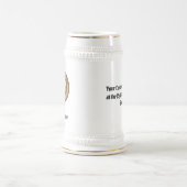 Chope À Bière Clan MacFarlane Crest sur tarte noir et blanc (Centre)