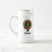 Chope À Bière Clan MacIntyre Crest sur la chasse Tartan (Gauche)