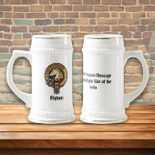 Chope À Bière Clan Oliphant Crest sur Tartan Beer Stein