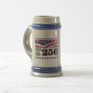 Chope À Bière Cloche de la liberté d'Amérique 250