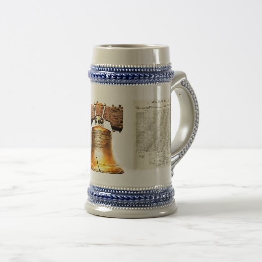 Chope À Bière Cloche de la Liberté de la Déclaration d'indépenda (Devant droit)