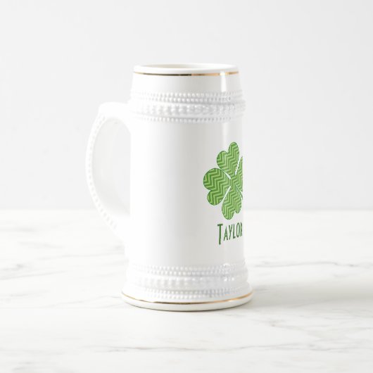 Chope À Bière Clover à quatre feuilles Chevron (Devant gauche)