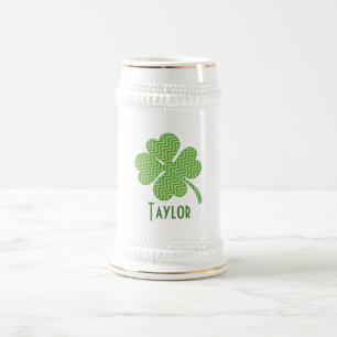 Chope À Bière Clover à quatre feuilles Chevron