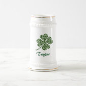 Chope À Bière Clover à quatre feuilles shamrock (Centre)