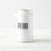 Chope À Bière Code barres pilote de ligne aérienne (Devant gauche)