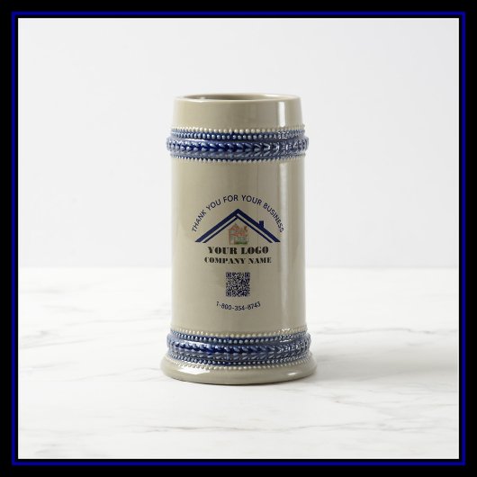 Chope À Bière Code QR personnalisé du logo du Merci d'affaires
