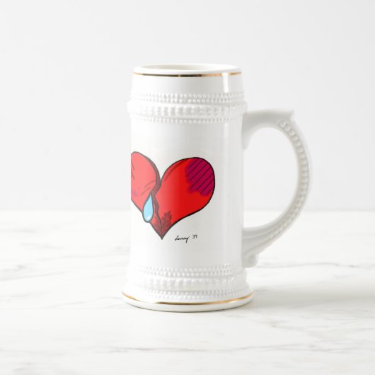 Chope À Bière Cœur Brisé Stein (Droite)