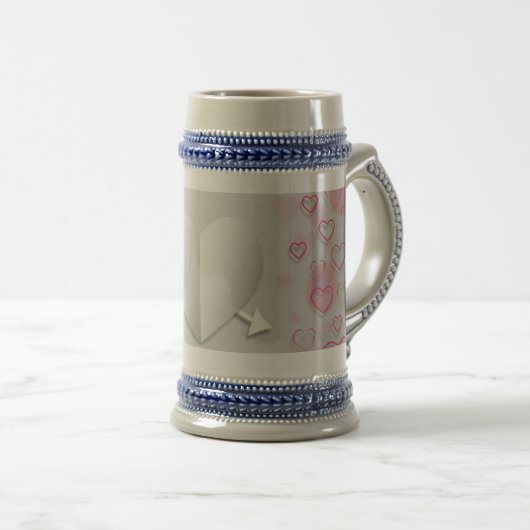 Chope À Bière Coeurs 22 oz Stein (Devant droit)