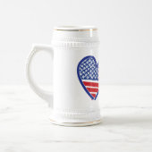 Chope À Bière Coeurs du drapeau américain/Union Jack (Gauche)