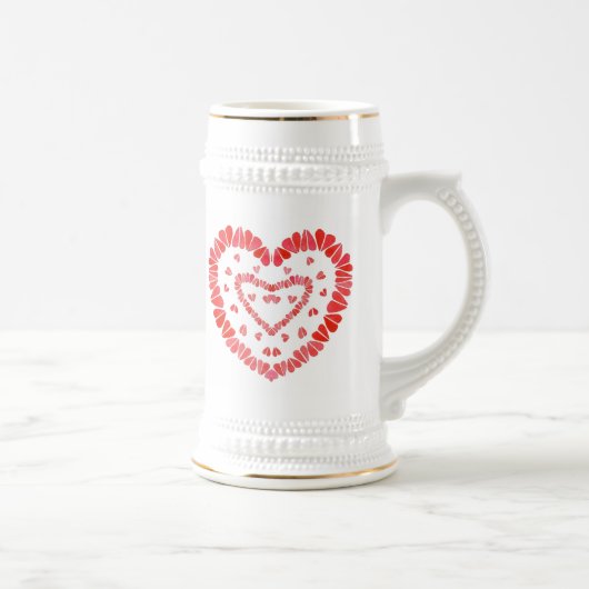 Chope À Bière COEURS SUCRÉS Stein (Droite)