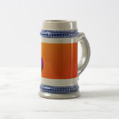 Chope À Bière Cœurs violets Stein 65 cl (Devant droit)