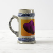 Chope À Bière Cœurs violets Stein 65 cl (Gauche)