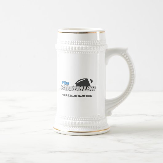 Chope À Bière Commish Stein Imaginaire Football Custom Ajouter u (Droite)