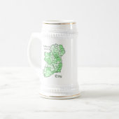 Chope À Bière Comtés de carte de l'Irlande (Devant gauche)