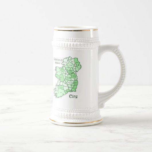 Chope À Bière Comtés de carte de l'Irlande (Droite)