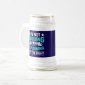 Chope À Bière Conception de citation drôle et sarcastique (Devant gauche)