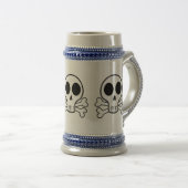 Chope À Bière Conception de crâne de pirate (Devant droit)