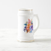 Chope À Bière Conception de fleurs de rose aquarelle-58392 (Devant droit)