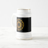 Chope À Bière Conception de mandala unique doré-95747 (Devant gauche)