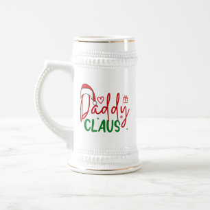 Chope À Bière Conception de Noël de Papa Noël