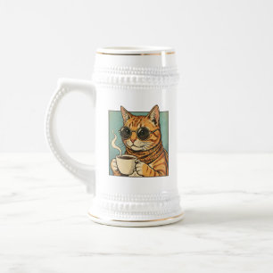 Chope À Bière Conception de style rétro pour café Cool Cat pour 