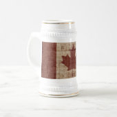 Chope À Bière Conception élégante de drapeau de feuille d'érable (Devant gauche)