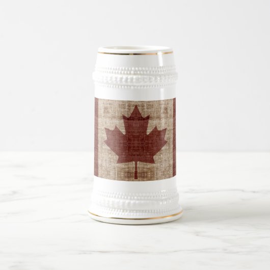 Chope À Bière Conception élégante de drapeau de feuille d'érable (Centre)