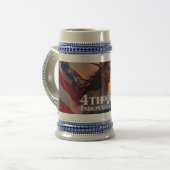 Chope À Bière Conception splendide du 4 juillet - Feux d'artific (Devant gauche)