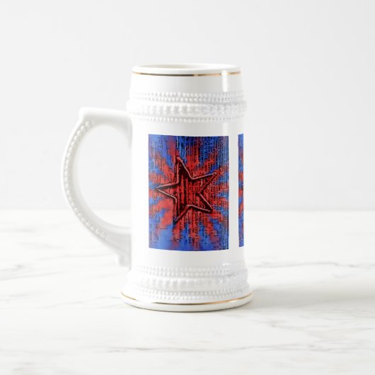 Chope À Bière Cool Rustique Star Pop Art Imprimer (Gauche)