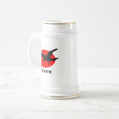 Chope À Bière Corbeau au soleil rouge (Devant gauche)